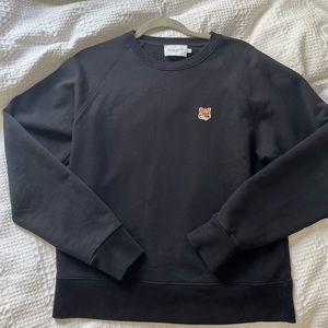 Maison Kitsune Dark Navy Fox Head Patch Sweatshirt